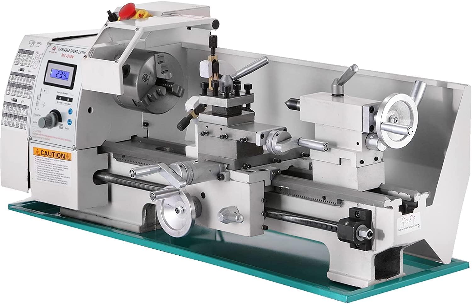 BestEquip Metal Lathe 8x16", Maintenance Free Brushless Motor Precision Mini Metal Lathe, Variable Spindle Speed Lathe Machine 50-2500 RPM 750 W, for Various Types of Metal Turning