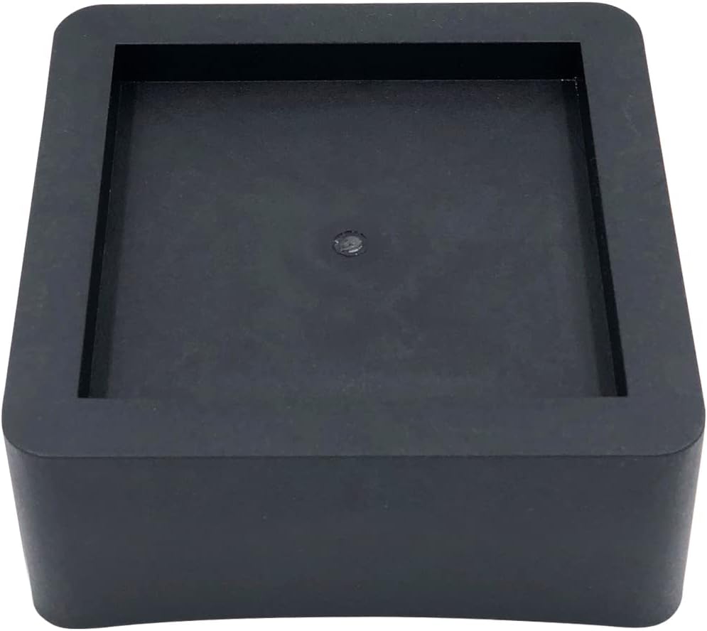 DuraCasa 3 Inch Bed Risers - Fits Huge 5.5 Inch Bed or Furniture Post, Creates an Additional 3 Inches of Height or Storage! Heavy-Duty Table, Chair, Desk or Sofa Riser (4, 3 Inch Black)