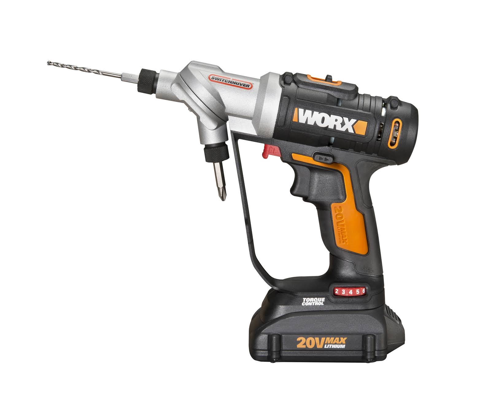 Worx WX176L.1 - 20-Volt Switchdriver Cordless 1/4 in. Drill and Driver with 67-Piece Accessory Kit