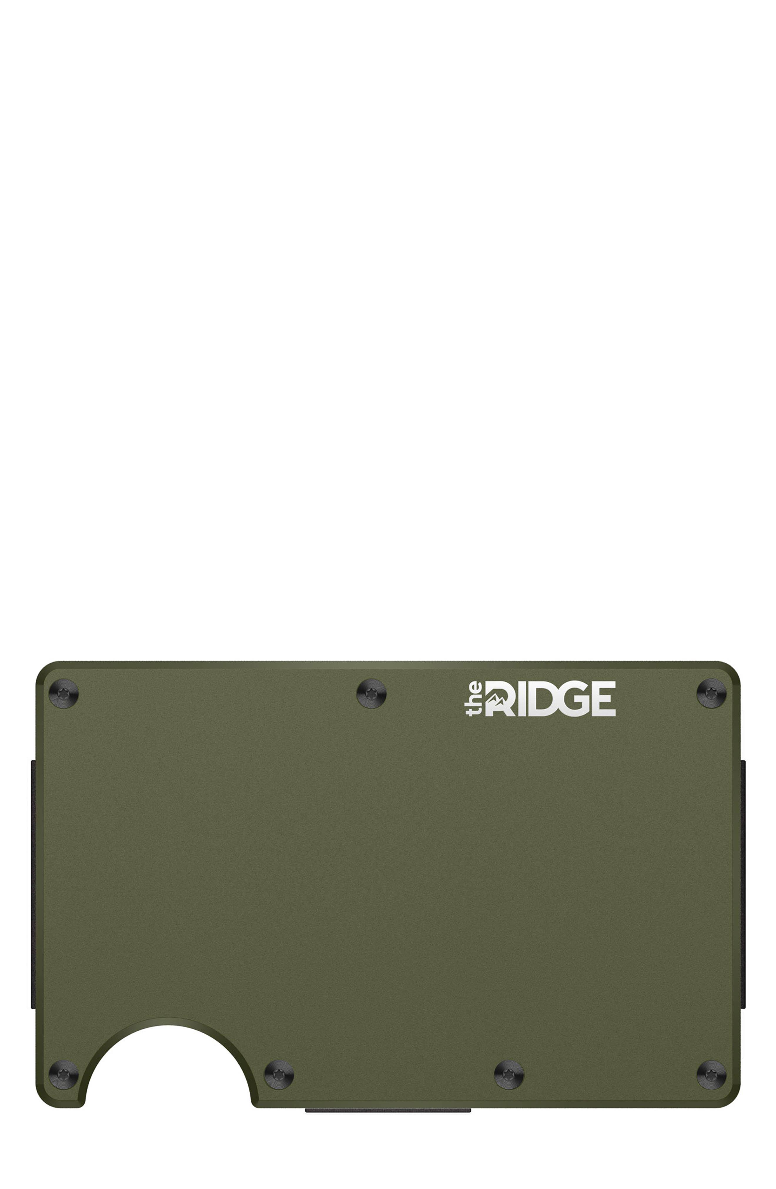 The Ridge Aluminum Cash Strap Wallet - Matte Olive