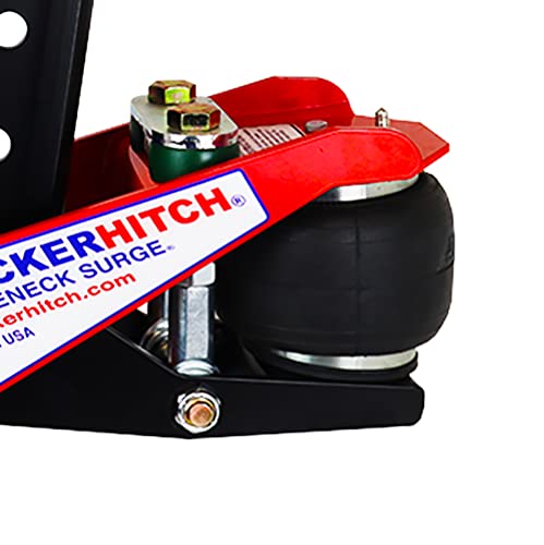 Shocker Gooseneck Air Hitch & Coupler for PJ Trailer, 4" RND AnglePin 2-5/16"Ball9 OffsetCoupler