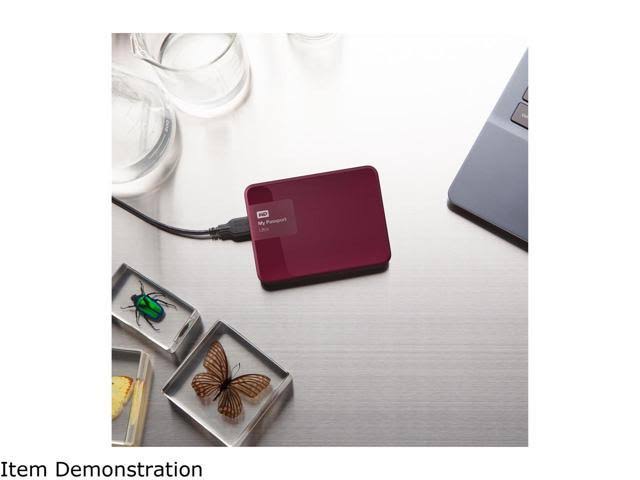 WD 3tb USB 3.0 My Passport Ultra Portable External Hard Drive - Berry