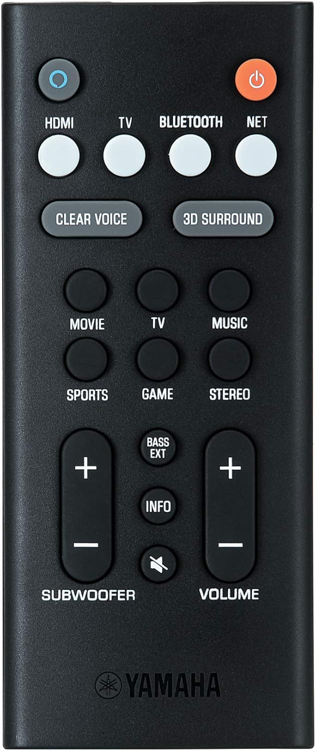 YAMAHA YAS-109 Sound Bar with Built-In Subwoofers, Bluetooth, and Alexa Voice Control Built-In