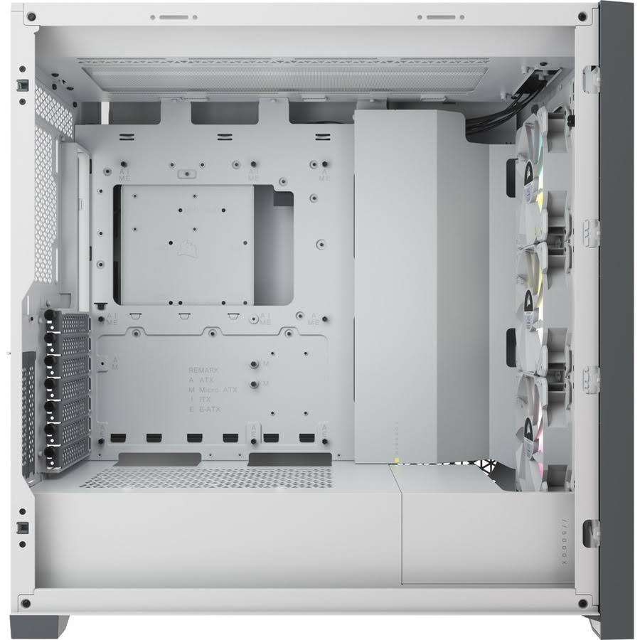 Corsair iCUE 5000X RGB Tempered Glass Mid-Tower ATX PC Smart Case - White