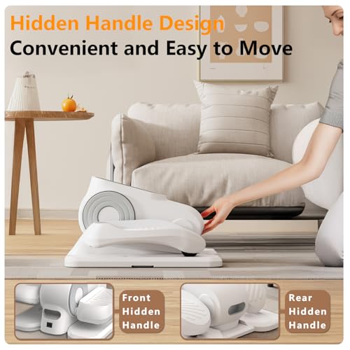 Under Desk Exercise Machine, Electric Leg Exerciser As Seen On TV, 12 Speed Foot Exerciser While Sitting for Seniors, Portable Mini Seated Pedal Exerciser for Home Office