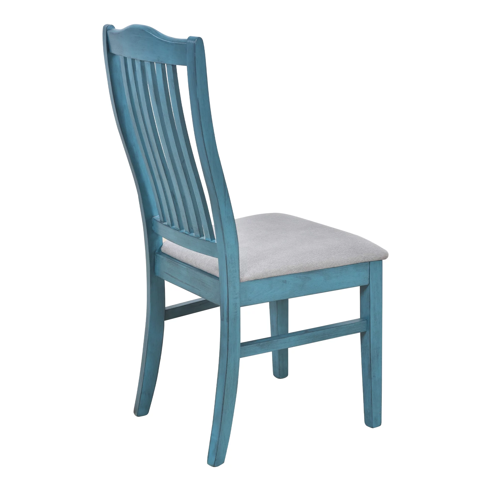 Churanty Farmhouse 6 Pieces Dining Table Set for 6,Rectangle Wood Kitchen Table with Drawer and 4 Upholstered Chairs and Bench,Antique Blue