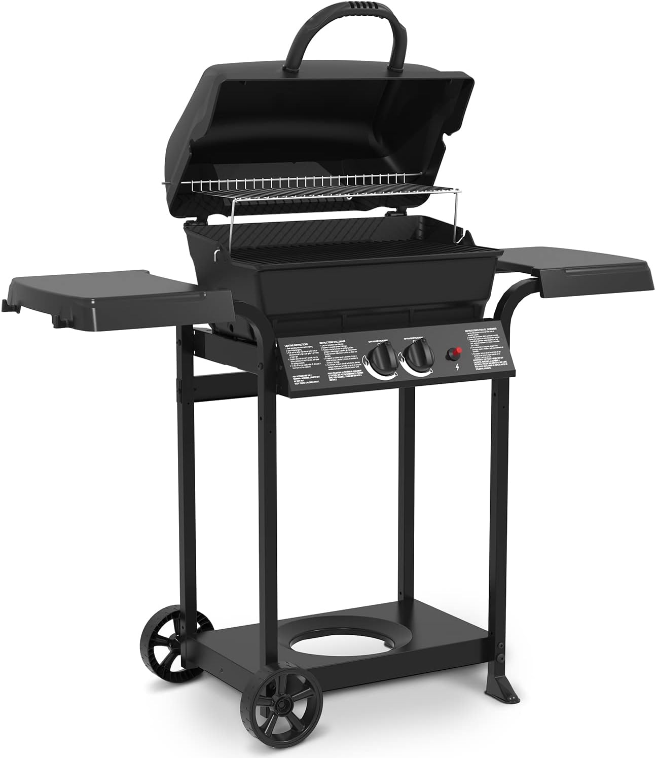 24025BMT, Cast 2-Burner, Liquid Propane Gas Grill, Black