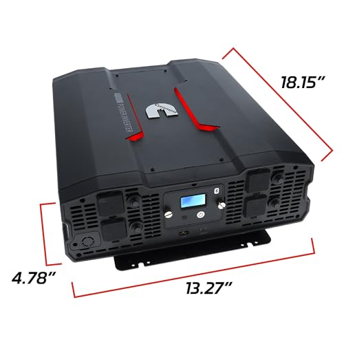 Cummins 5000 Watts Inverter Modified Sine Wave Truck Inverter 12 Volts to 110 Volts Four AC Outlets Two USB Ports (Plus Cable Kit)- CMN5000W - Inverters for Vehicles, Van Life, Camping