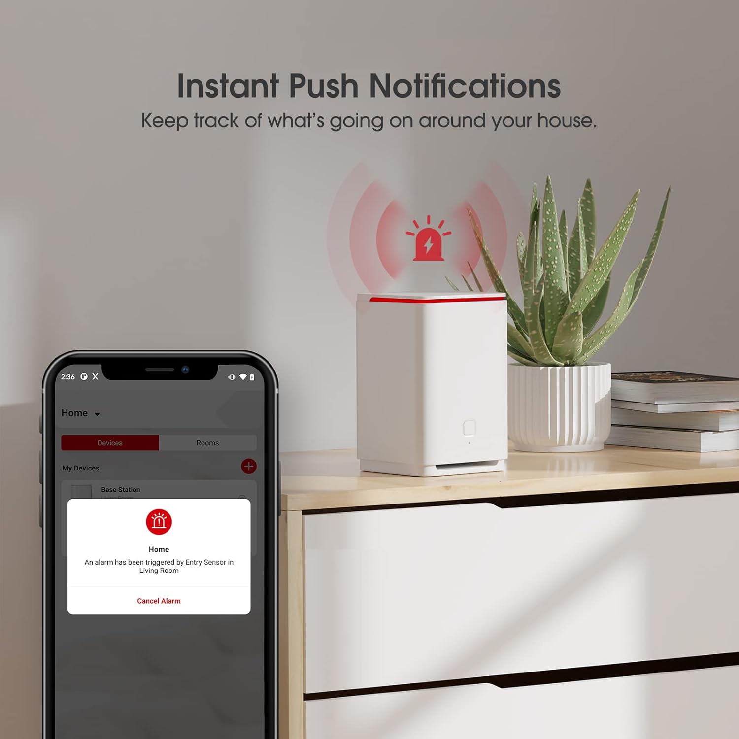 X-Sense Home Security System, 5-Piece Wireless Alarm Kit with Base Station, Motion Sensor, Entry Sensor, Remote Control, 1 1/4 Mile Wireless Range, Works with Alexa, No Contract, for Indoor Security