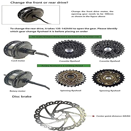 Electric Bike Conversion Kit Rear Wheel Electric Bicycle Motor Conversion Kit E-Bike Cycling Hub,27.5in-48v#1500w