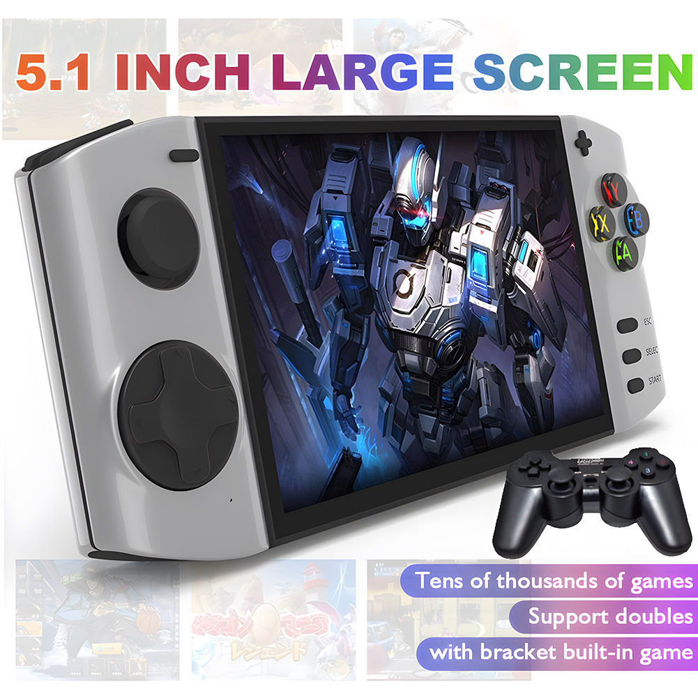 Handheld Game Console 5.1 Inch IPS Touch Screen Video Game Players Core Portable Retro Console