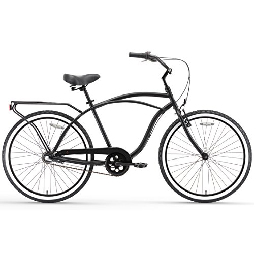 sixthreezero Around The Block Men Beach Cruiser Bike, 1/3/7/21 Speed Bicycles, 26"/24" Wheels, Multiple Colors