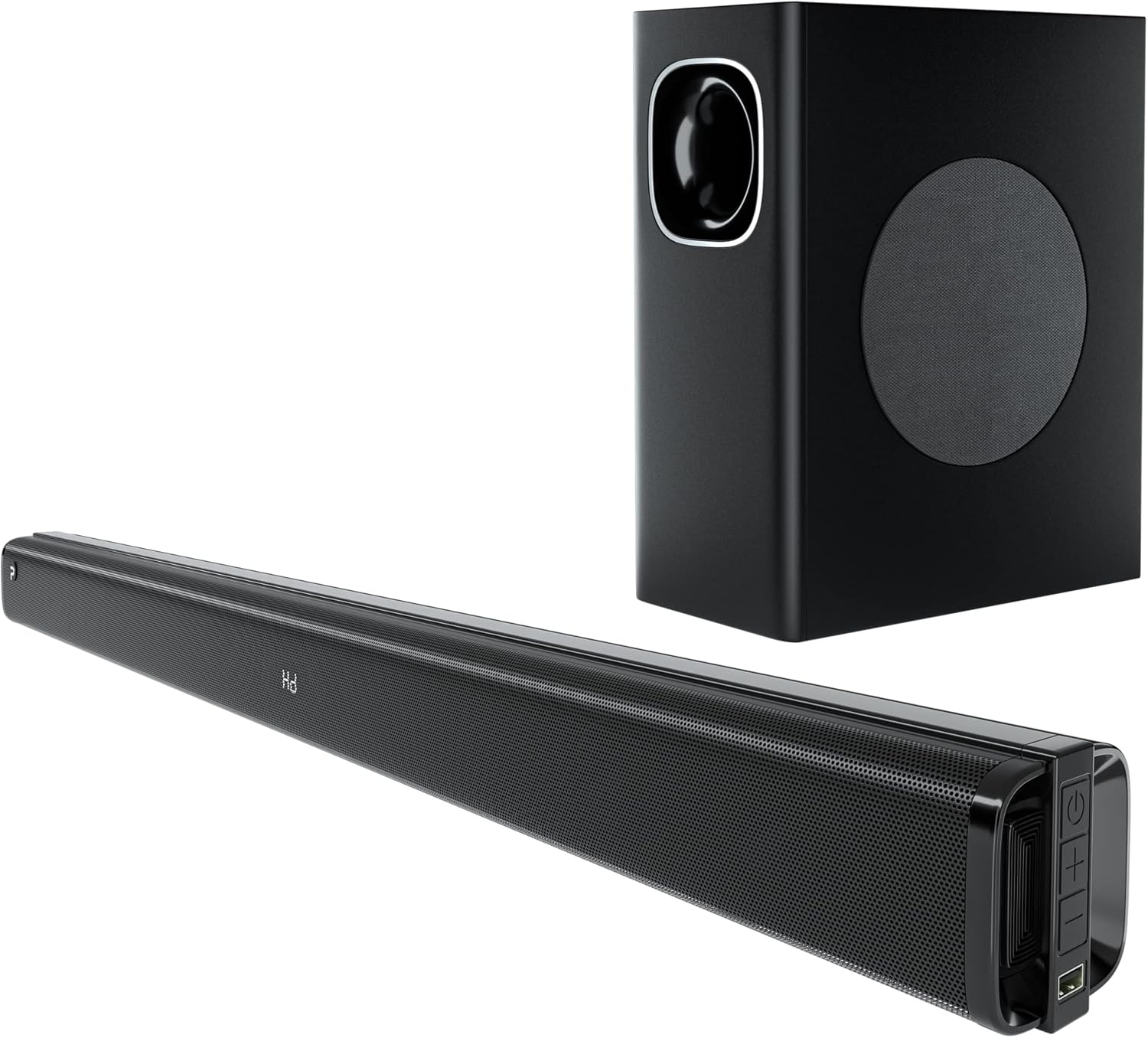 Sound Bar Compatible with Dolby Audio, Roku TV Ready, Sound Bars for TV with Subwoofer, Bluetooth 5.0/HDMI ARC/Optical/AUX/RCA Connection