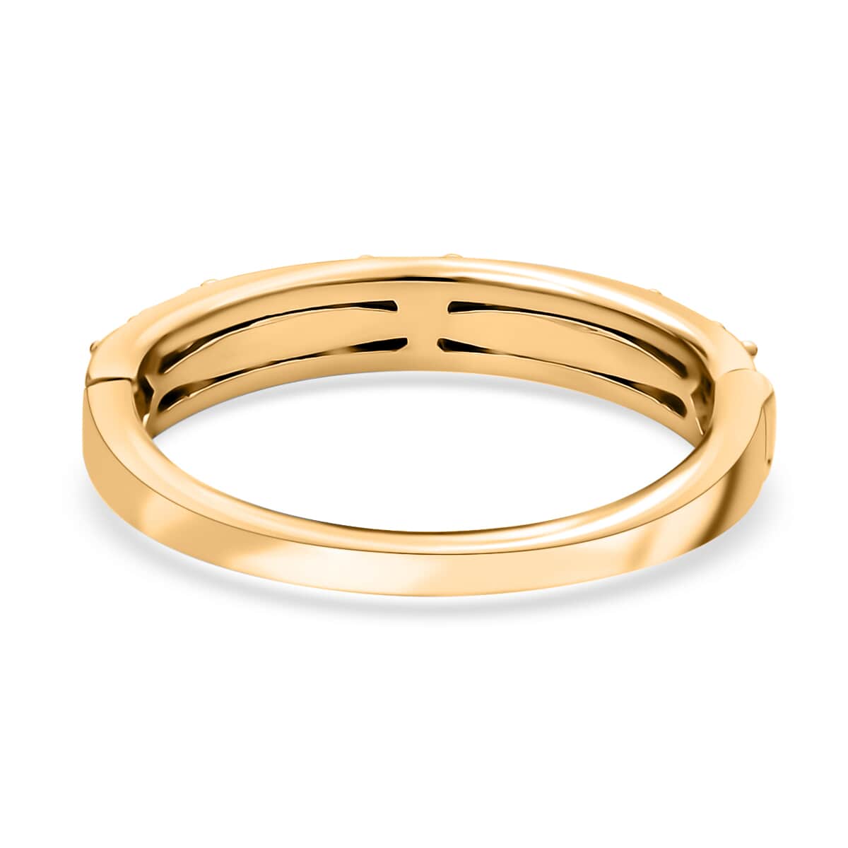 Shop LC Moissanite Round 925 Sterling Silver Vermeil Yellow Gold Plated Eternity Band Ring for Women Jewelry Size 9 Ct 0.82 Birthday Gifts