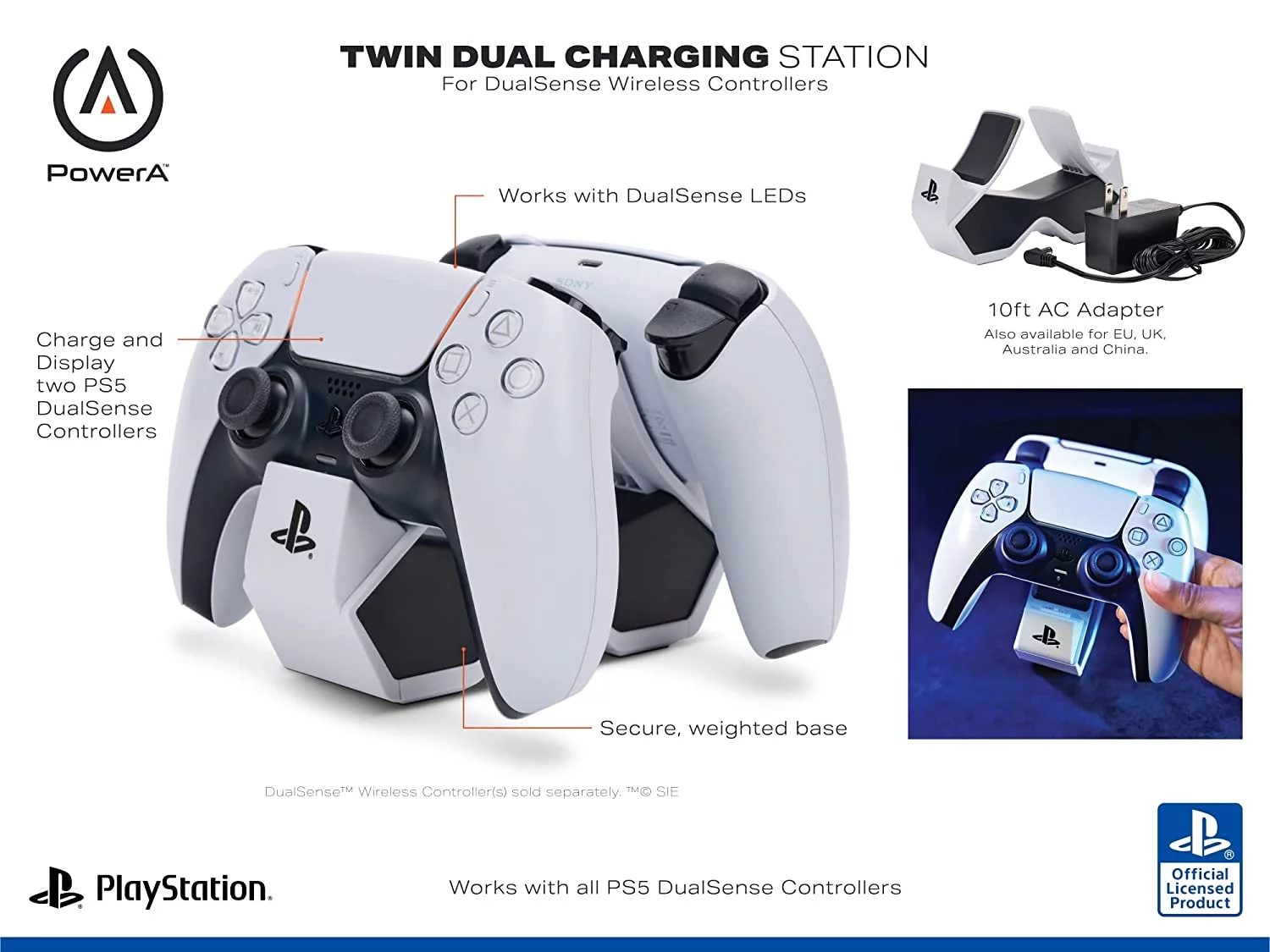 TEC Sony PlayStation_PS5 Gaming Console (Disc Version) with One Extra Controller Plus Dual Charging Station Bundle