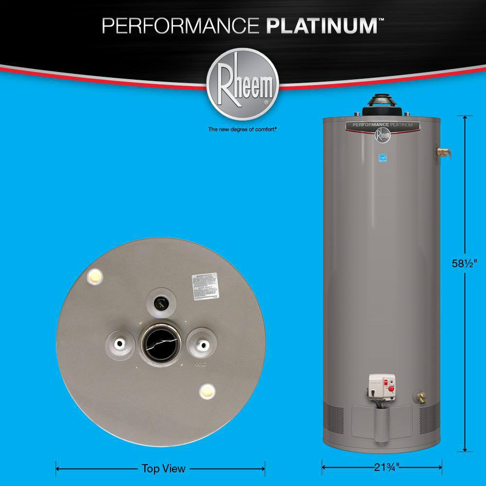 Rheem Performance Platinum 50 gal. Tall 12 Year 40,000 BTU Natural GAS Energy Star Tank Water Heater with WiFi Module Included 6