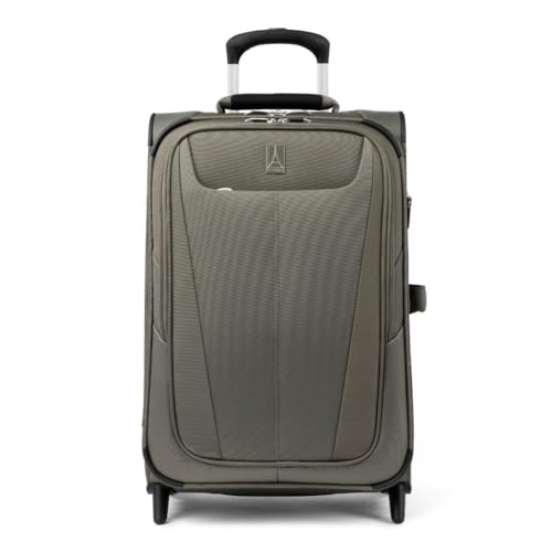 Travelpro Maxlite 5 Softside Expandable Upright 2 Wheel Carry on Luggage, Lightweight Suitcase, Men and Women, Burgundy, Carry On 22-Inch