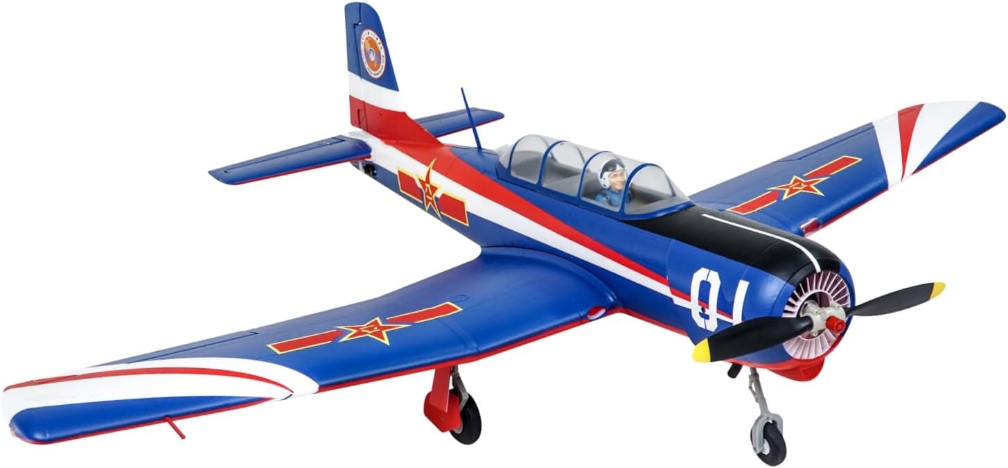 FMS Rc Planes for Adults Remote Control Airplane 1200MM(47") CJ6 V2 6 Channel Without Reflex V2 PNP (No Radio, Battery, Charger)
