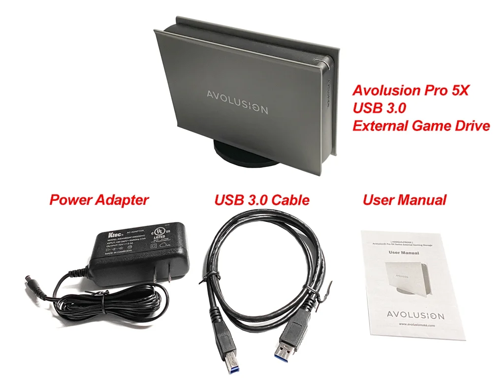 Avolusion PRO-5X Series 6TB USB 3.0 External Gaming Hard Drive for XBOX One Original, S & X (Grey) - 2 Year Warranty