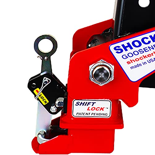 Shocker Gooseneck Air Hitch & Coupler for PJ Trailer, 4" RND AnglePin 2-5/16"Ball9 OffsetCoupler