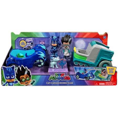 Pjmask Cat Car and Romeos Lab