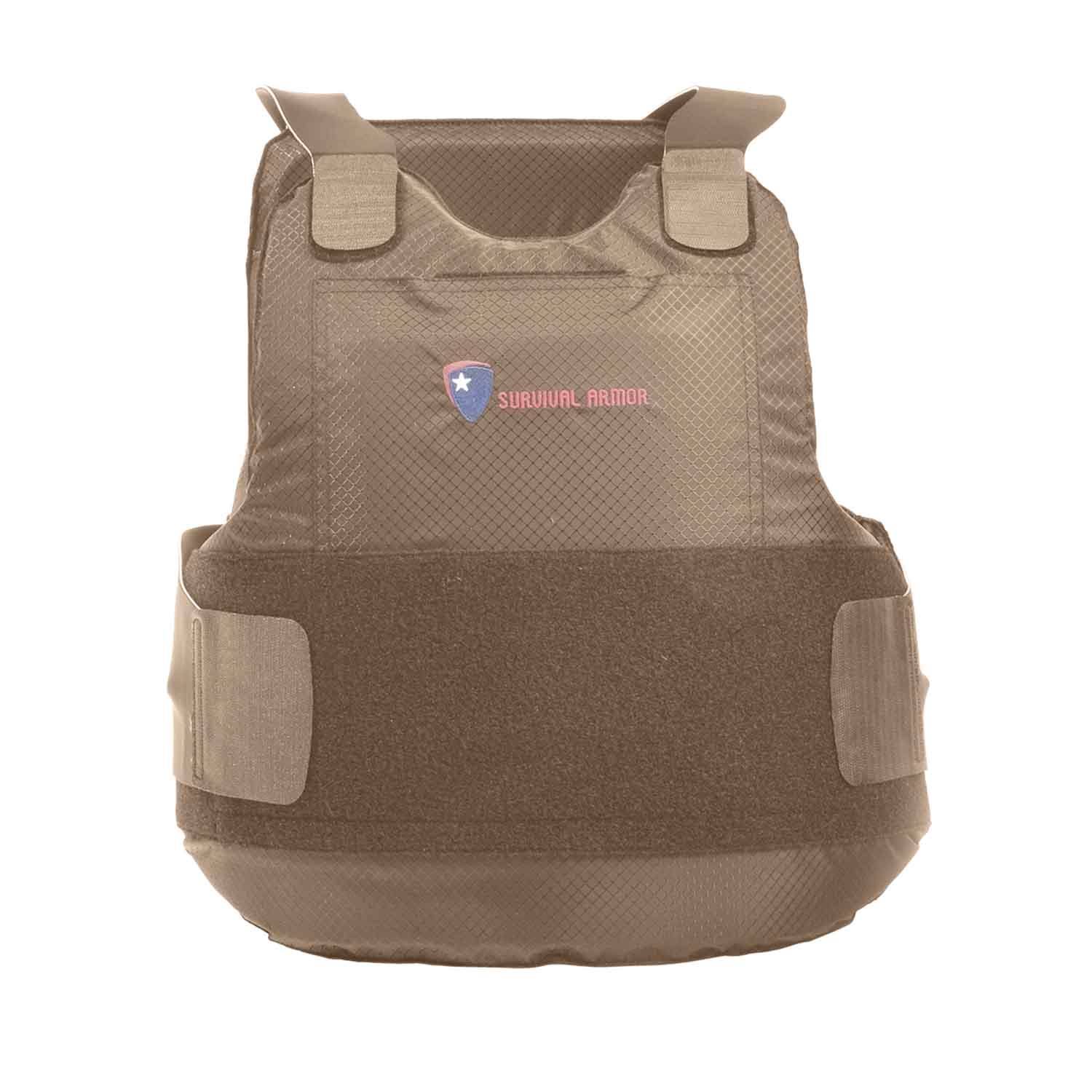 Survival Armor Performance 6 Body Armor (No Tails) - Brown - CARRIERP6BRWN1004