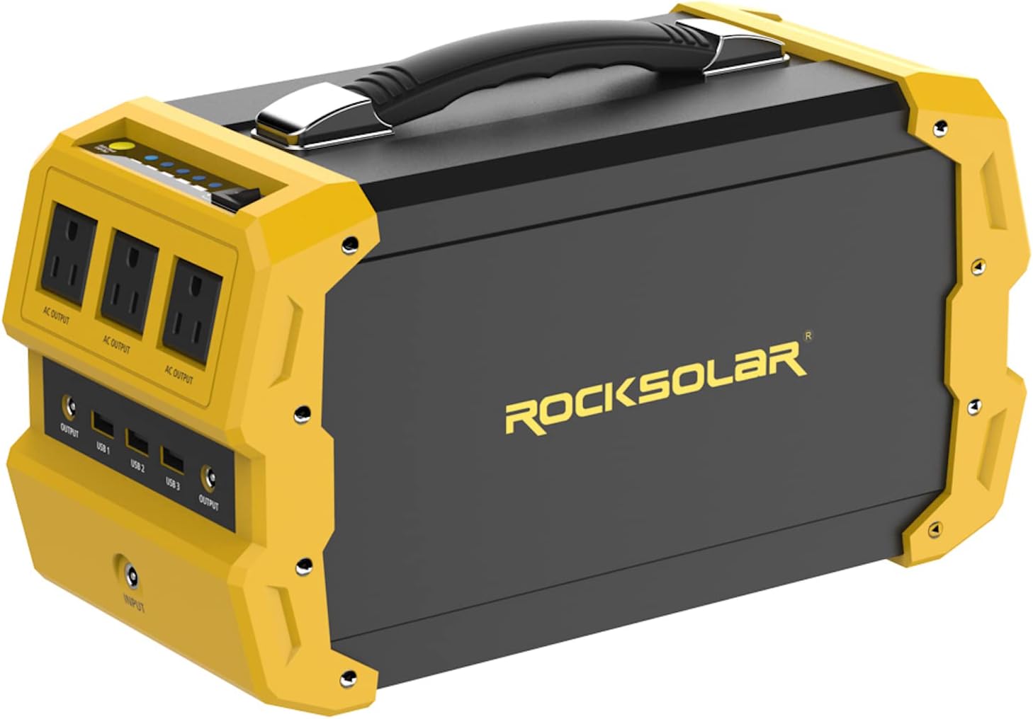 ROCKSOLAR Portable Power Station 400W Nomad RS650 - 444Wh Backup Lithium Battery, Solar Generator Power Supply with AC/USB/12V DC Outlets for Camping, RV, Home, Outdoor, Emergency