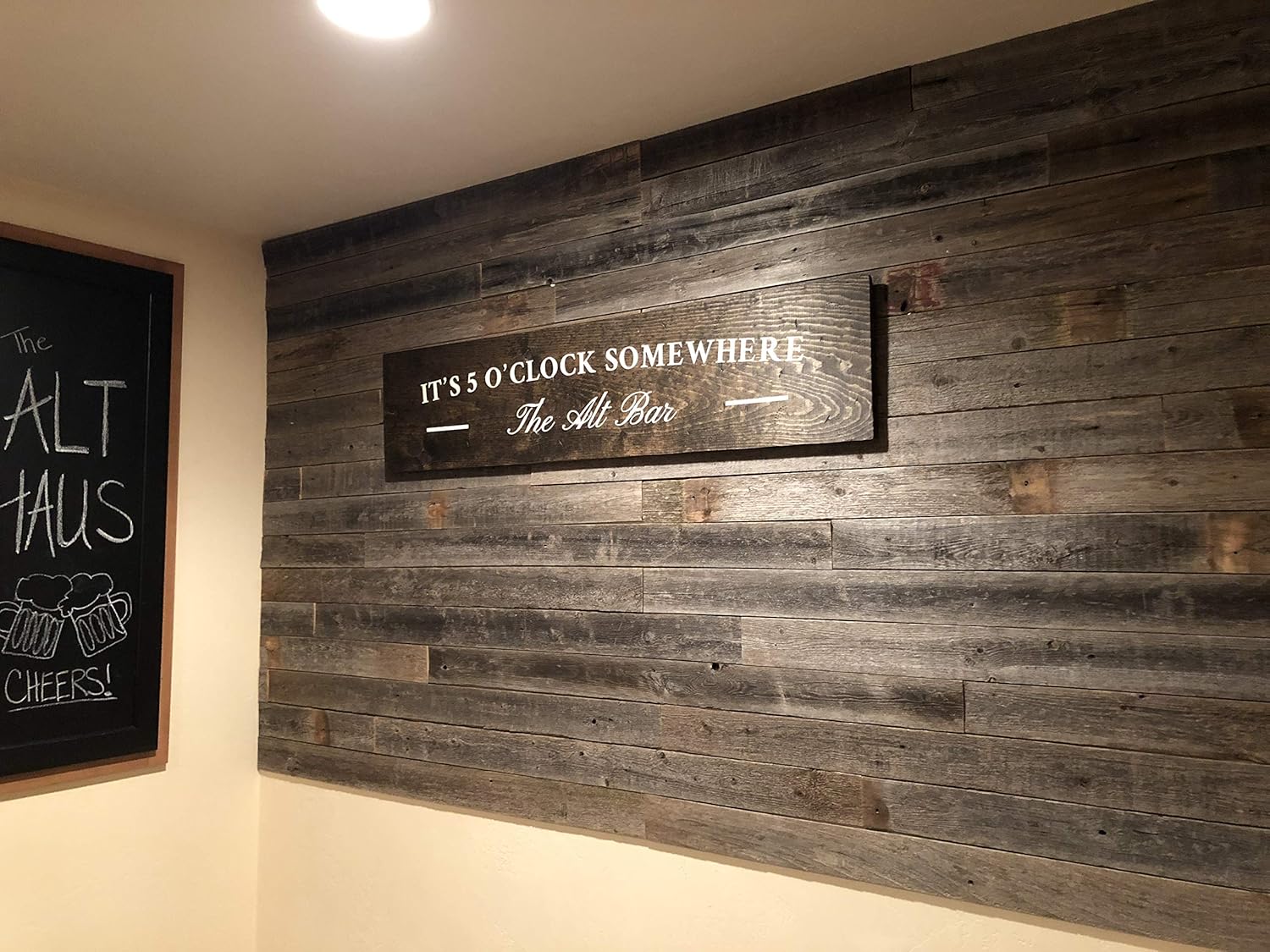 Real Wood - Reclaimed barn Wood Wall Paneling. Planks for Accent Walls- Easy Nail Up Application (46 Square feet)