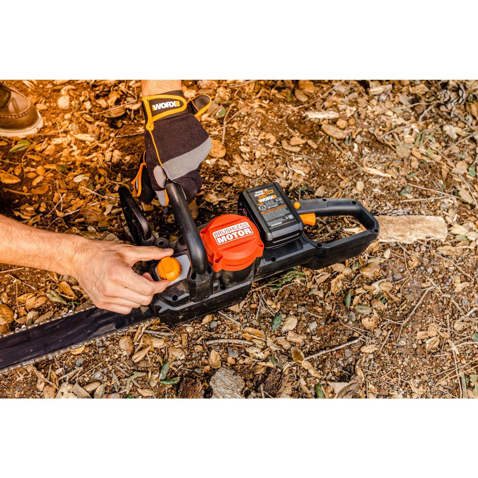 Worx Nitro 40V Power Share Cordless 16x22 Chainsaw with Brushless Motor WG385