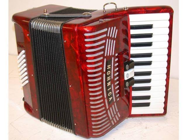 Hohner 48-BASS Accordion, Red