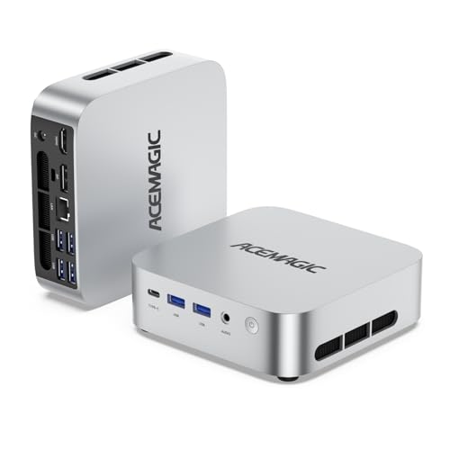 ACEMAGICIAN Mini Gaming PC AMD Ryzen 7 6800H Mini PC 16GB DDR5 512GB SSD Mini Computers (8C/16T, up to 4.7GHz), 4K Triple Display Mini Desktop Computers 3.2 Type-C/LAN 2.5G/BT5.2/WiFi 6/Dual Channel