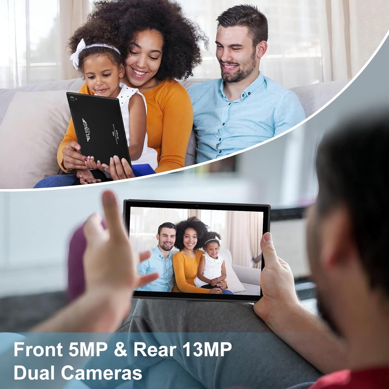 Tablet 10.1 Inch, Android Tablets, 32GB ROM 128GB Expand Storage, Octa-Core Processor, IPS HD Display, 5MP+13MP HD Dual Camera, 6000mAh Battery, WiFi, Bluetooth, GMS Google Certified Tablet(Black)