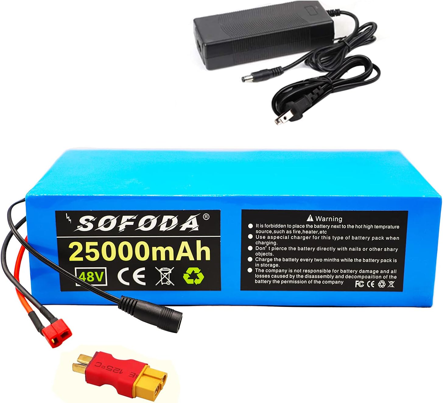 48v 10/14/20/25Ah ebike Battery for Electric Bicycle/Ebike Battery, which 48 Volt Lithium Battery Charger, for 1000W 750W 500W /Electric Bike/Scooter Battery/Electric Bicycle/Ebike