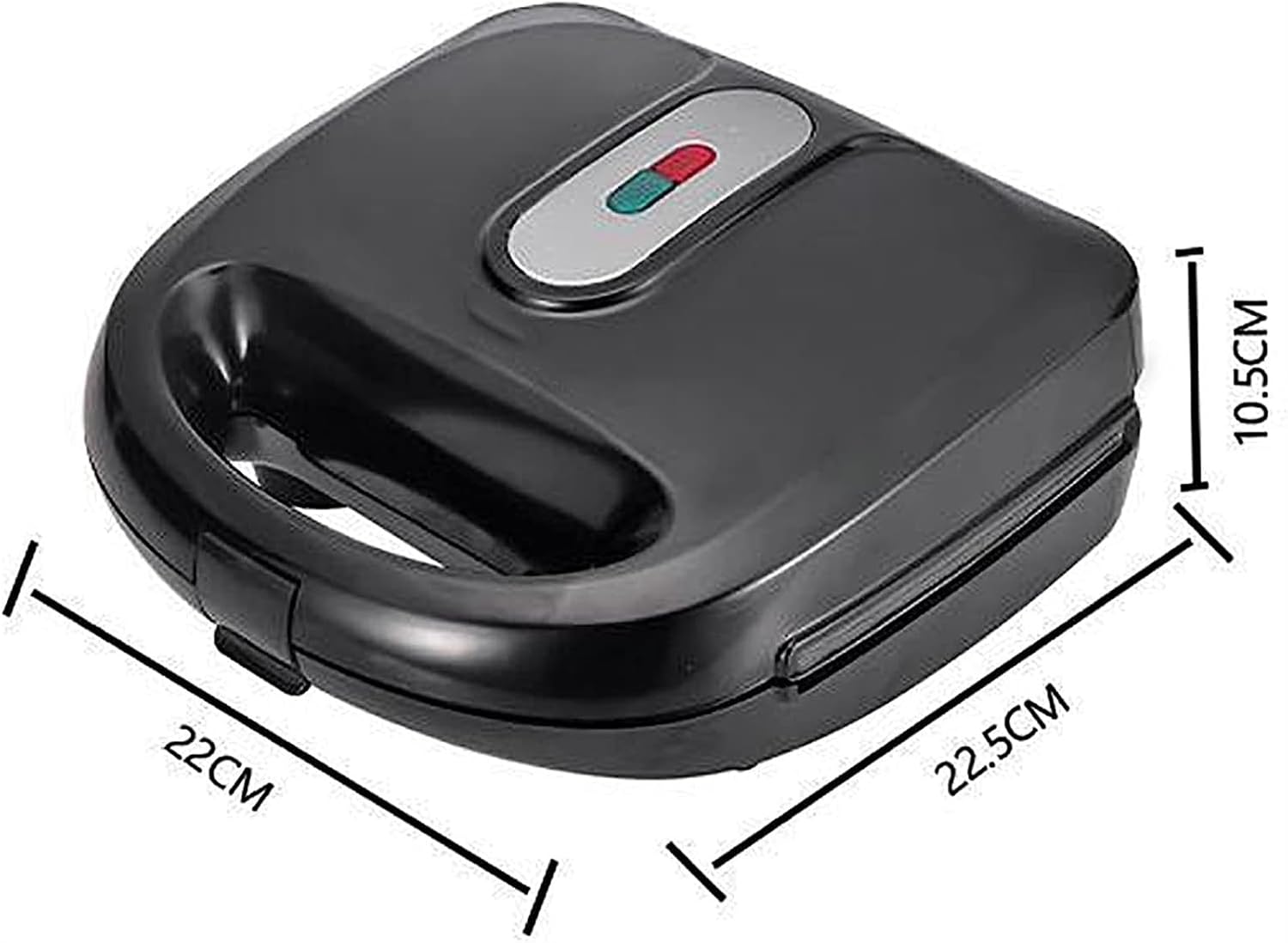 Sandwich Maker, 750W Sandwich Maker with 6 Interchangeable Plates and Non-Stick Coating, Cool-touch Integrated Handles, for Sandwiches, Steaks, Croissants, Mini Waffles