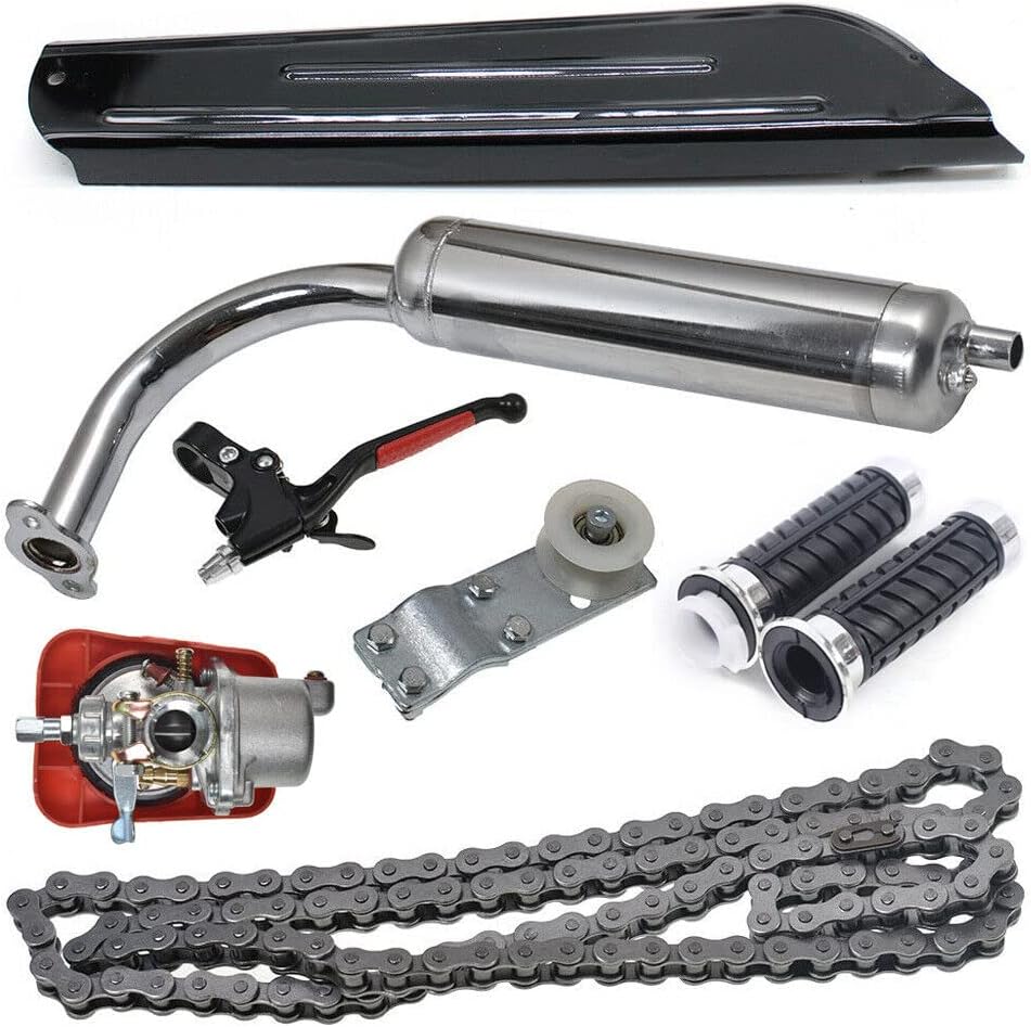 100cc Bicycle Motor Kit Bike Motorized 2 Stroke Petrol Gas Engine Full Set 44 Tooth Sprocket Motorized Full Set Upgraded Bicycle Motor Kit for 26 inch/28 inch Bikes