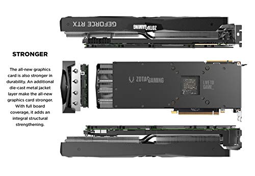 ZOTAC Gaming GeForce RTX 2080 Ti AMP Extreme 11GB GDDR6 352-bit Gaming Graphics Card, IceStorm 2.0, Extreme Overclock, Freeze Fan Stop, Active Fan Control, PowerBoost, Spectra 2.0, ZT-T20810B-10P