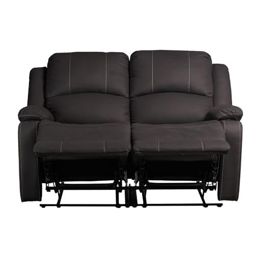 58" Wall Hugger Reclining RV Theater Seats | Double Recliner RV Sofa | RV Couch | Wall Hugger Recliner | RV Theater Seating | RV Furniture (Manual, Slate)