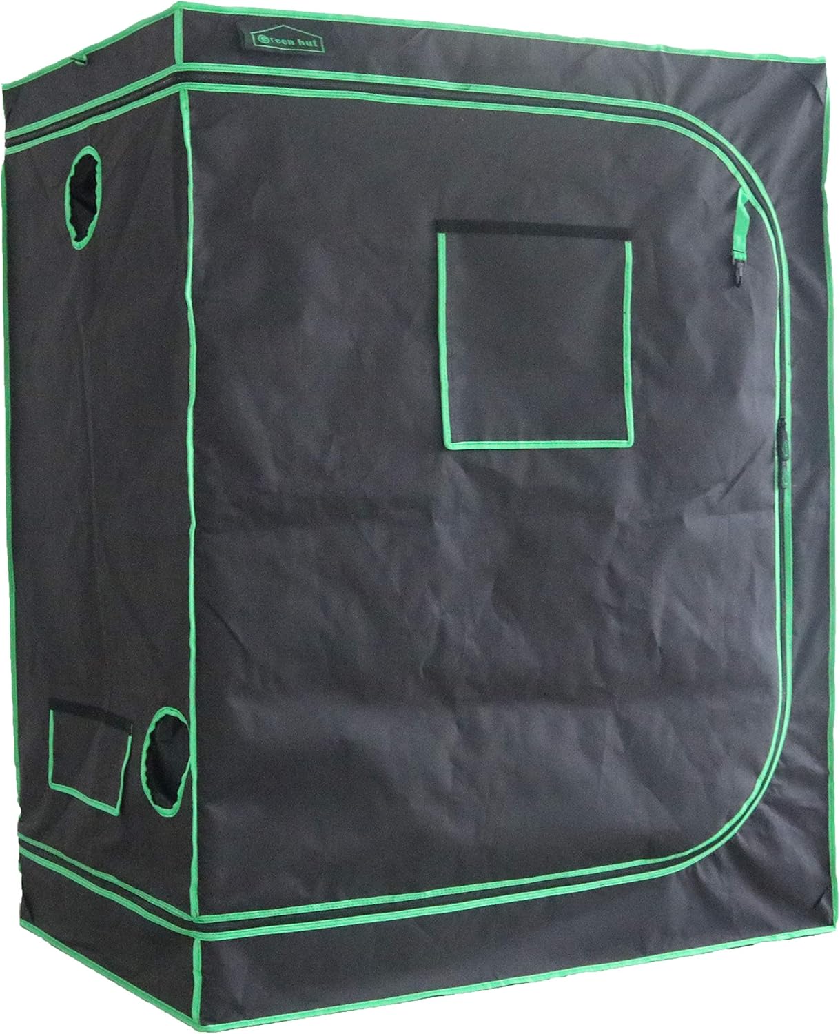 Green Hut Indoor Grow Tent 48"X24"X60" 600D Mylar Hydroponic Grow Tent for Indoor Plant Tent with Observation Window and Removable Floor Tray Pack of 2