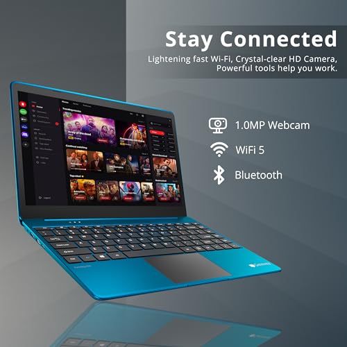 Gateway Ultra Slim Laptop, 14.1" IPS FHD Display, Intel Core i5-1135G7, 16GB RAM, 1TB SSD, Intel Iris Xe Graphics, 1.0 MP Camera, Fingerprint Scanner, Bluetooth, Blue, Win 10, 32GB Hotface USB Card
