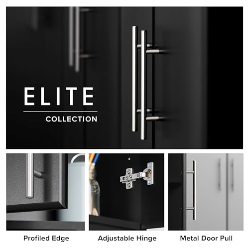 Prepac Elite 16" Storage Cabinet, White Storage Cabinet, Bathroom Cabinet, Pantry Cabinet & Elite 16" Wall Cabinet, White Storage Cabinet, Bathroom Cabinet, Pantry Cabinet