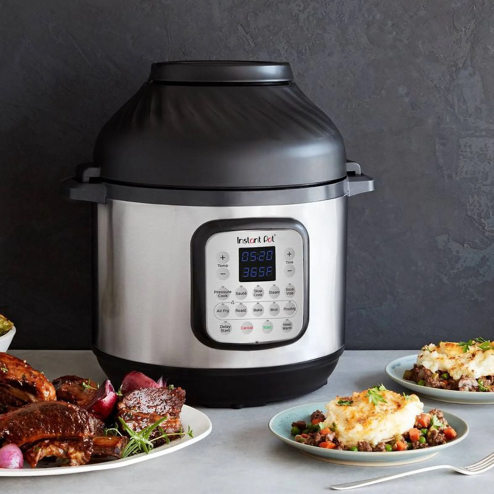 Instant Pot 6qt Duo Crisp 11-in-1 Electric Pressure Cooker with Air Fryer Lid, Silver