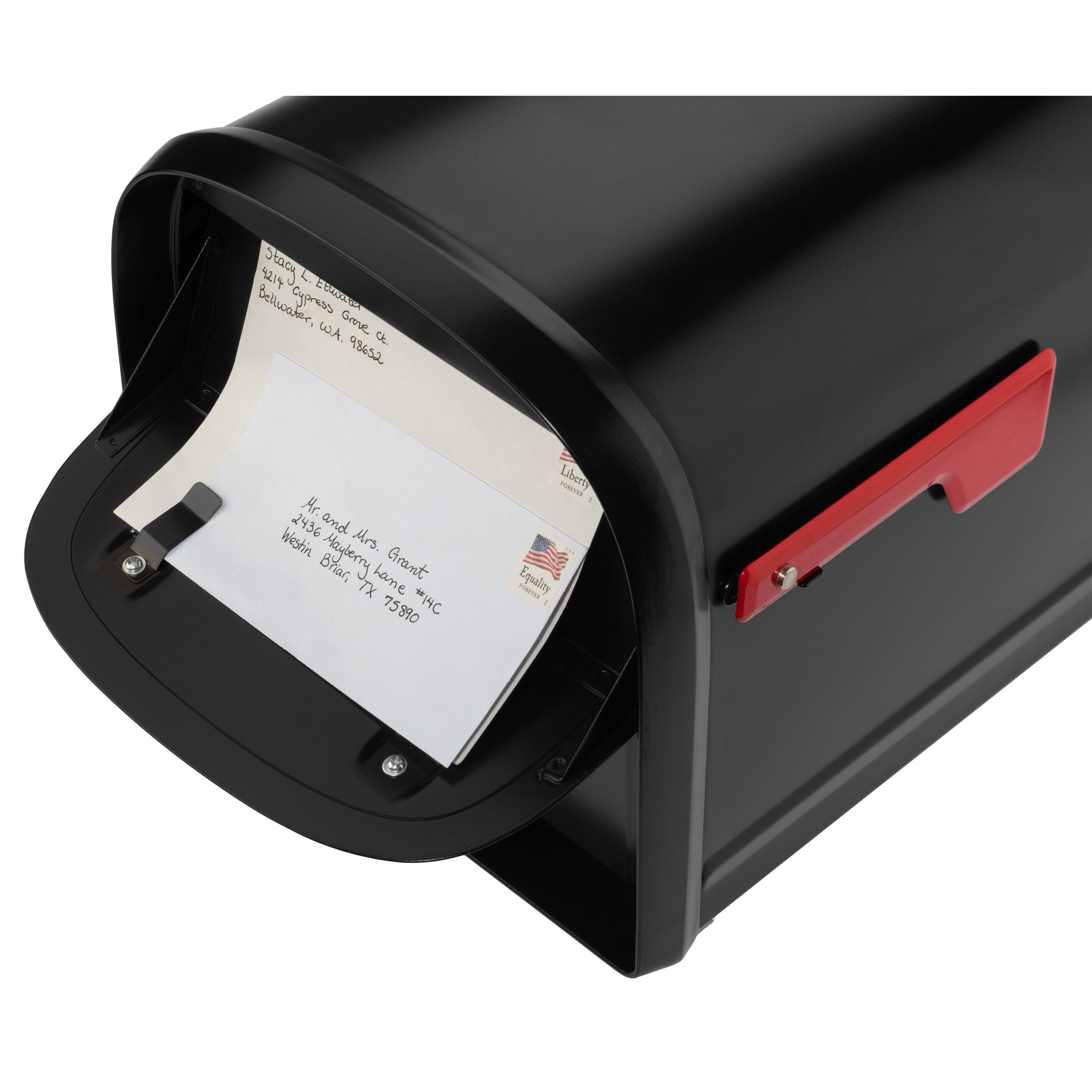 Oasis 360 Post Mount Locking Mailbox (Black), Architectural Mailboxes