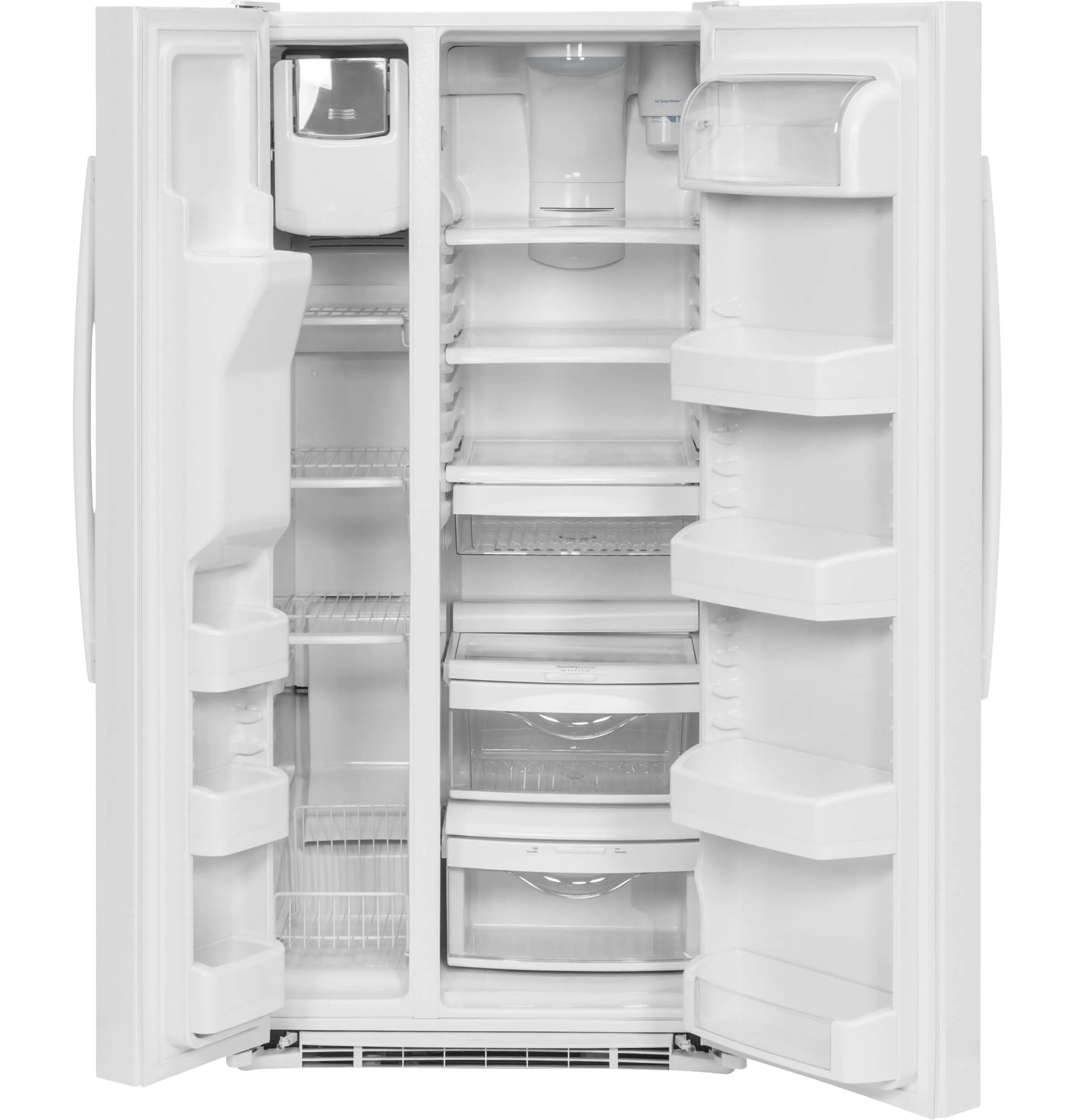 GE Appliances GSS23GGKWW 33 Inch Freestanding Side by Side Refrigerator White