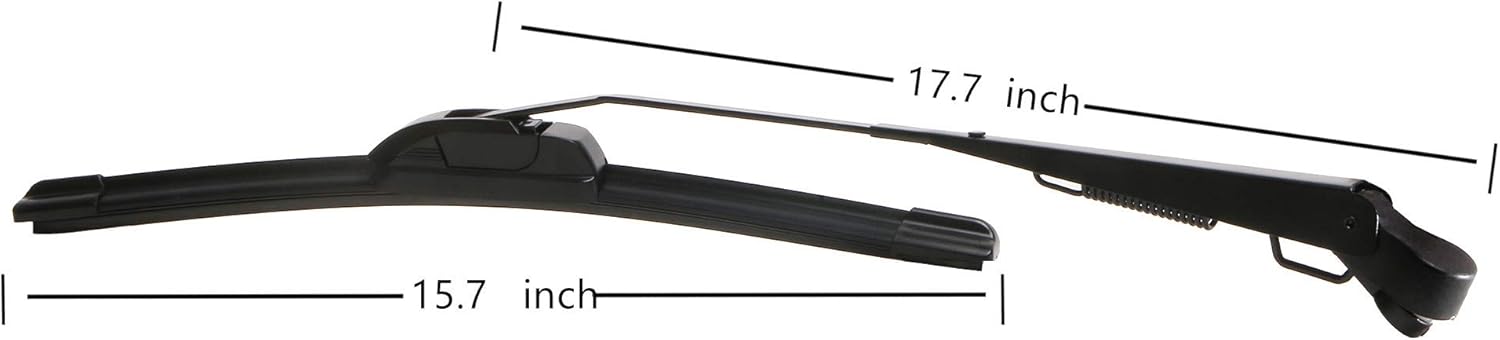 YiCross Electric UTV Windshield Wiper Motor 12V Hard Coated Polycarbonate Universal Windshield Wiper Kit w/Multi Wiper, 90 Degree Wipe Sweep