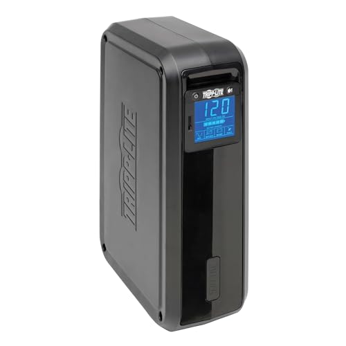 Tripp Lite SMART1500LCD 1500VA UPS Smart Battery Backup & Surge Protector, 900W, 8 Outlets, Rack Mount UPS, Tower Mount Adapter, LCD Screen, AVR, Ethernet Protection, Black