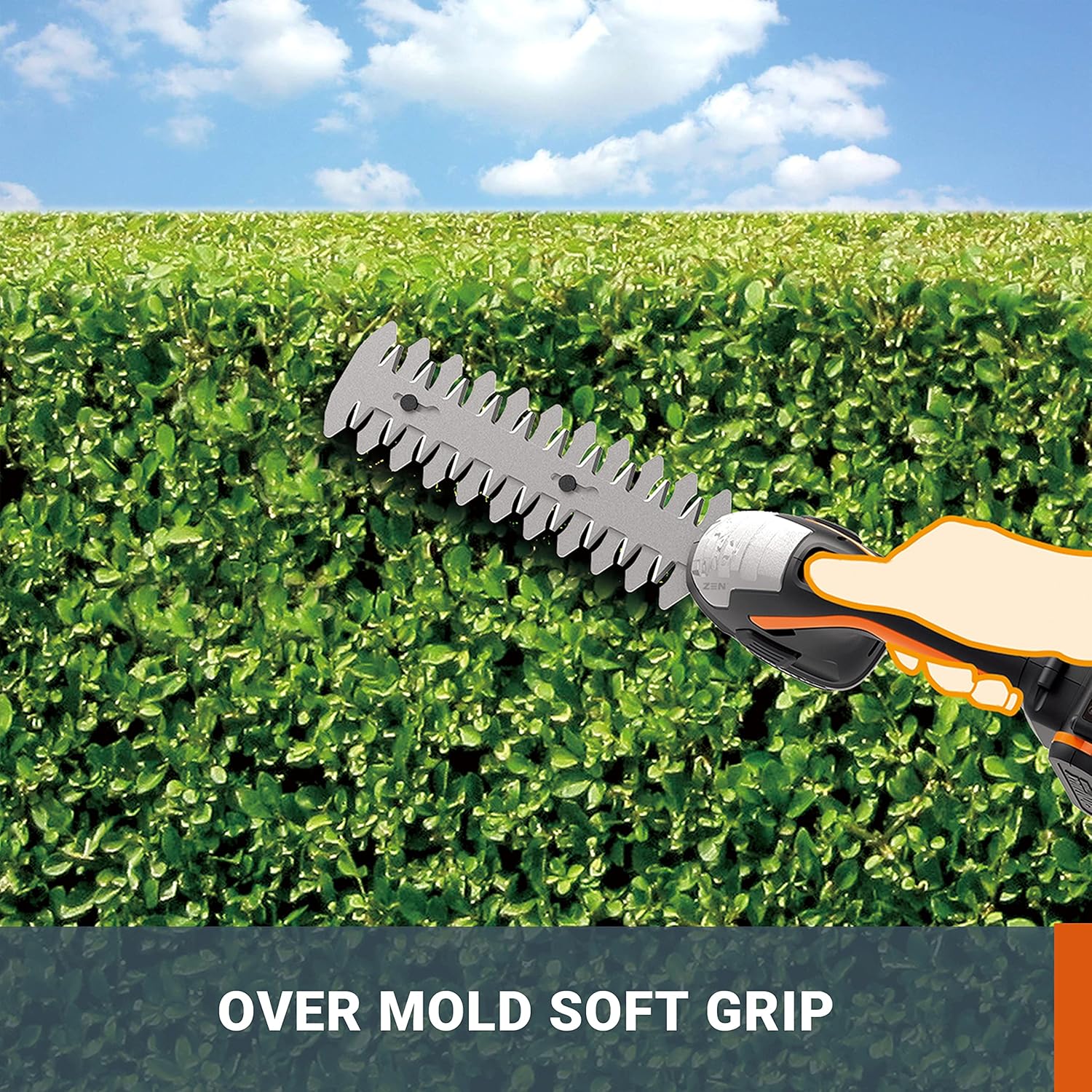 WORX 8" Cordless Shrubber Trimmer Grass Shear 20V PowerShare, Battery and Charger Included WG801.1 （Without Grass Shear Blade）