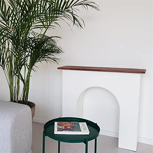 Electric Fireplace Stove Mantel Modern Art Minimalist Electric Fireplace Stove Mantel Surround Wall Sideboard Entryway Cabinet Wall Decorative Cabinet Living Room - Walnut Top Fireplace Trim Surround