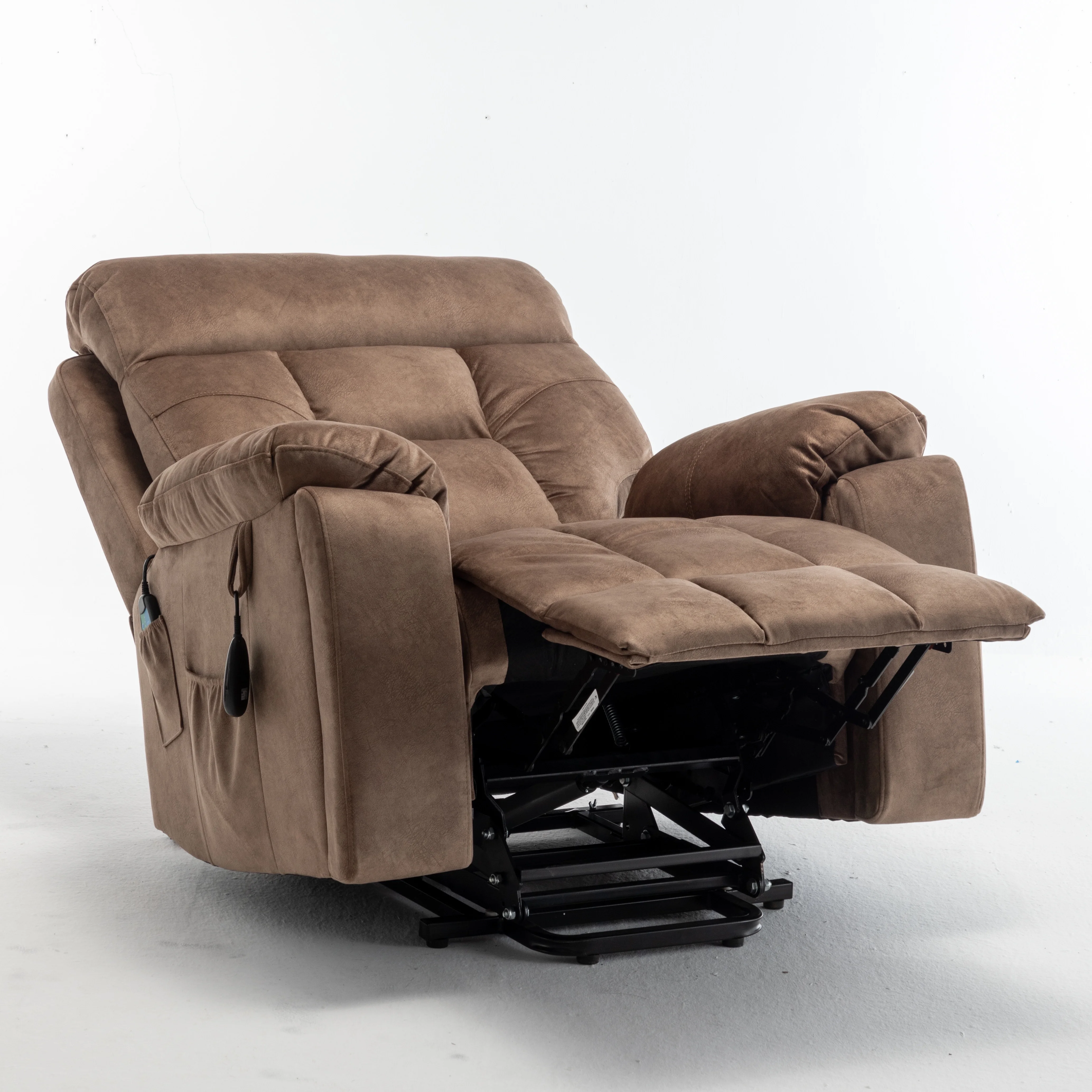 Power Lift Recliner Chair, Legahome 26in Oversize Large Electric Lift Recliners for Elderly with Heat and Massage, 3 Position Electric Recliner Chair for Home Use with Hidden Cup Holder, Dark Brown