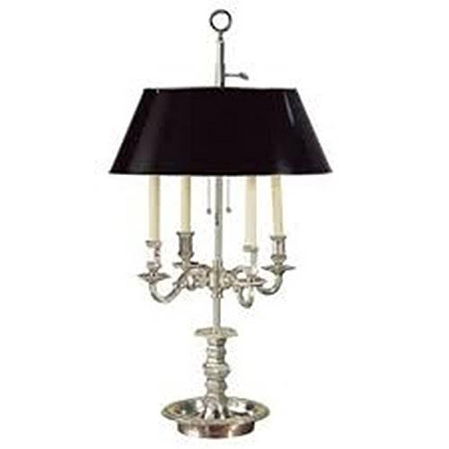 Upgradelights 16 inch Black with Gold Interior Bouillotte Lamp Shade in A Glossy