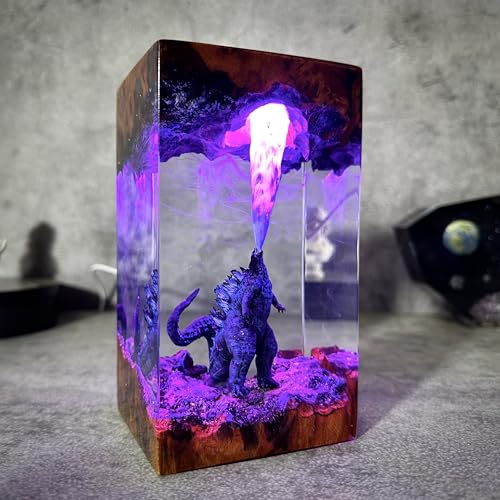 Resin wood Lamp, Epoxy resin lamp, Custom FAMOUS ANIME, MONSTER Resin Lamp,Resin Wood Art Lamp,Personalized Gift for Home Decor,Valentine Gifts,Wedding Gift (Size XL(9,5 * 17,5) cm)